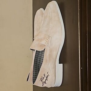 Karl Lagerfeld Men's Size 11 Embroidered Logo Slip-On Penny Loafers